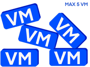 最大5台の仮想マシン